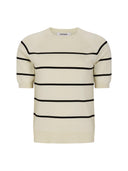 Ecru gestreepte knit srmarla