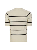 Ecru gestreepte knit srmarla