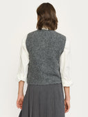 grijs wollen gilet srcamilla