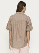 Lichtbruine blouse srebbi