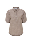 Lichtbruine blouse srebbi