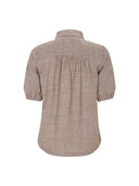 Lichtbruine blouse srebbi