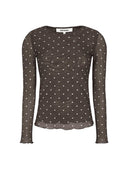 Bruine longsleeve roselyn o-neck top