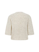 Ecru trui met korte mouwen srhema knit