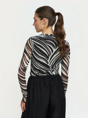 Mesh top met zebraprint srmaryam