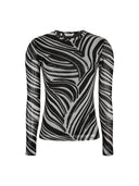 Mesh top met zebraprint srmaryam
