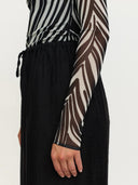 Mesh top met zebraprint srmaryam