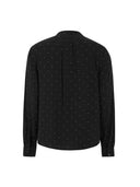 Zwarte blouse met stippenpatroon srmargot