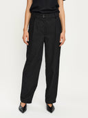 Zwarte pantalon met krijtstreep sryvonne