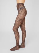 Bruine kanten panty rosa lace