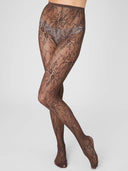 Bruine kanten panty rosa lace