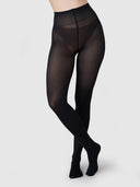 Zwarte panty met visgraatpatroon nina fishbone