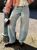 Lichtblauwe barrel jeans nanci