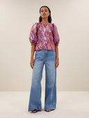 mauri jacquard blouse