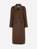 Lange double-breasted mantel jas