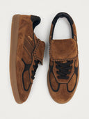 Bruine sneakers club suede brown