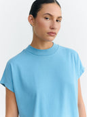 Lichtblauw shirt volta tee