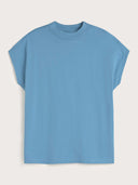 Lichtblauw shirt volta tee