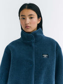 Blauw teddy jacket fuzz kourtney