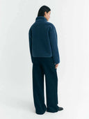 Blauw teddy jacket fuzz kourtney
