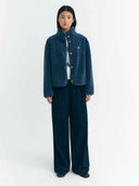 Blauw teddy jacket fuzz kourtney