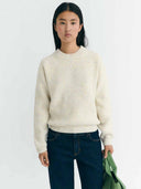 Beige gebreide trui carmen