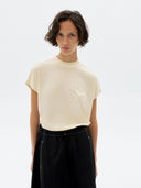 Creme t-shirt met embroidery volta
