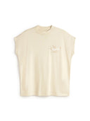 Creme t-shirt met embroidery volta