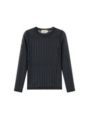 Donker blauwe transparante top tere