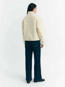 Ecru teddy jacket fuzz kourtney