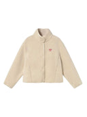 Ecru teddy jacket fuzz kourtney