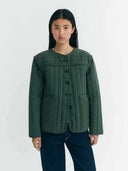 Groene quilted jacket ayo