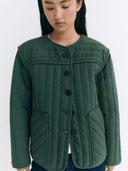 Groene quilted jacket ayo