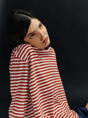 Rood gestreepte longsleeve emily