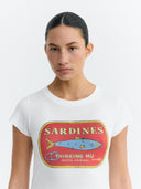 Wit t-shirt sardines mirna