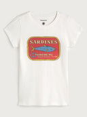 Wit t-shirt sardines mirna