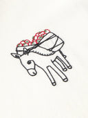 Wit t-shirt met borduursel lena tomatera