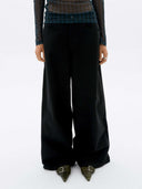 Zwarte wide leg jeans hedda pants