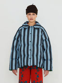 Gestreepte puffer jacket