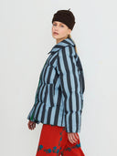 Gestreepte puffer jacket