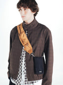 Zwart telefoontasje phone sacoche black tech sateen