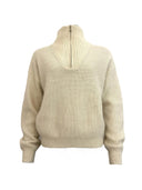 Crèmekleurige pullover met rits breckenridge