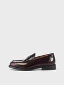 Bordeaux leren loafers linn
