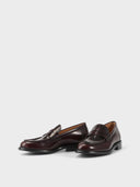 Bordeaux leren loafers linn