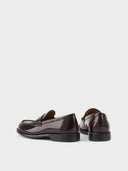 Bordeaux leren loafers linn