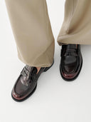 Bordeaux leren loafers linn
