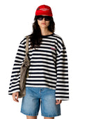 Donkerblauw gestreepte longsleeve wbjoul