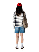 Donkerblauw gestreepte longsleeve wbjoul