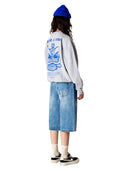 Lichtgrijze sweater wbcupe lion crew