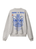 Lichtgrijze sweater wbcupe lion crew